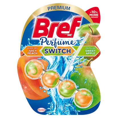 Bref Perfume Switch Juicy Peach-Sweet Apple WC frissítő 50 g termékhez kapcsolódó kép