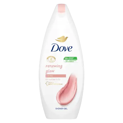 Dove Renewing Glow Pink Clay krémtusfürdő 250 ml termékhez kapcsolódó kép