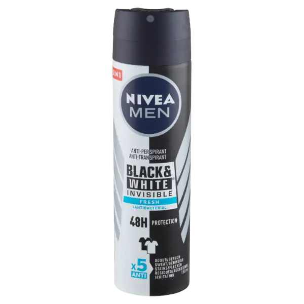 NIVEA MEN Black & White Invisible Fresh izzadásgátló 150 ml termékhez kapcsolódó kép