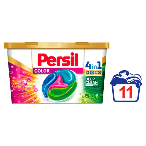 Persil Discs Color mosószer koncentrátum gépi mosáshoz színes ruhadarabokhoz 11 mosás 275 g termékhez kapcsolódó kép