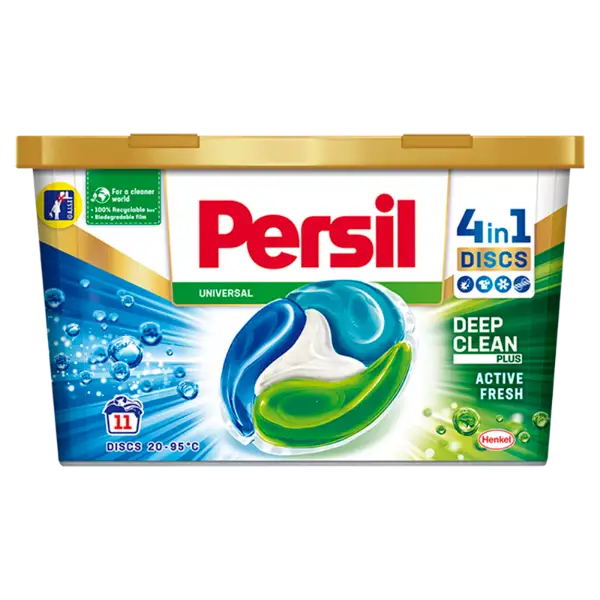 Persil Discs mosókapszula fehér és világos ruhadarabokhoz 11 mosás 275 g termékhez kapcsolódó kép