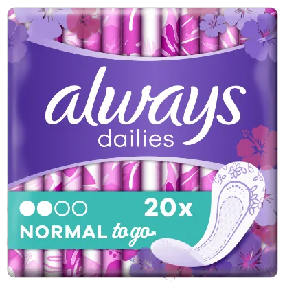 Always Dailies Normal To Go  Tisztasági Betét, 20 db termékhez kapcsolódó kép