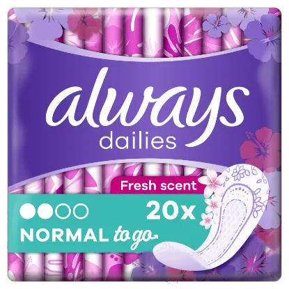 Always Dailies Normal To Go Fresh Tisztasági Betét, 20 db termékhez kapcsolódó kép