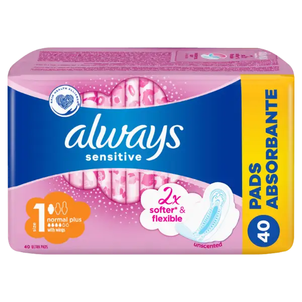 Always Ultra Sensitive Normal Plus (1-es méret) Egészségügyi Betét , 40 db termékhez kapcsolódó kép