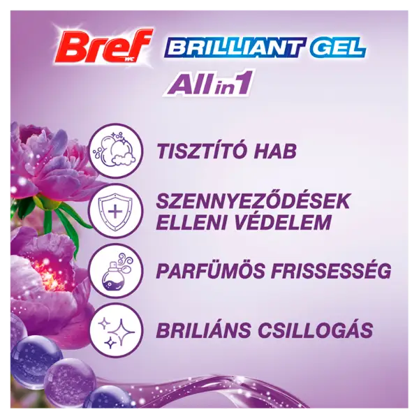 Bref Brilliant Gel Magic Breeze WC frissítő 3 x 42 g termékhez kapcsolódó kép