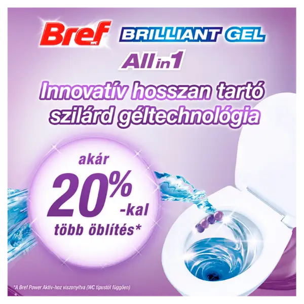 Bref Brilliant Gel Magic Breeze WC frissítő 3 x 42 g termékhez kapcsolódó kép