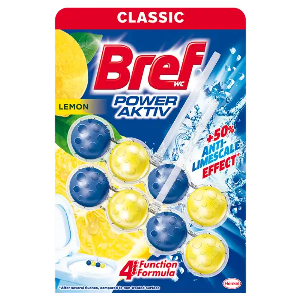Bref Power Aktiv Lemon WC frissítő 2 x 50 g termékhez kapcsolódó kép