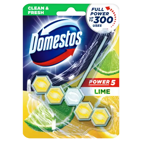 DOMESTOS Power5 WC frissítő blokk Lime 55 g termékhez kapcsolódó kép