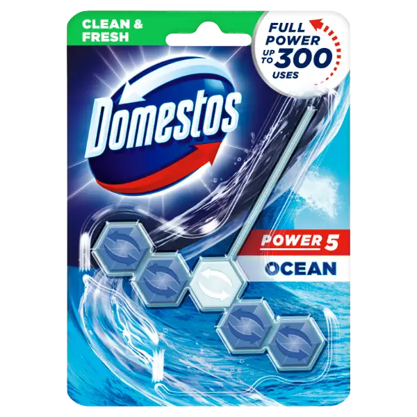 DOMESTOS Power5 WC frissítő blokk Ocean 55 g termékhez kapcsolódó kép