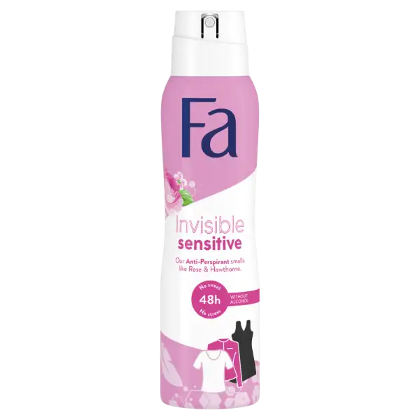 Fa Invisible Sensitive izzadásgátló deospray rózsa és galagonya illattal 150 ml termékhez kapcsolódó kép