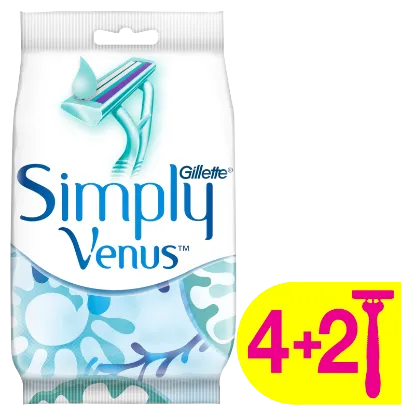 Gillette Simply Venus 2 Eldobható Női Borotva, 4+2 db termékhez kapcsolódó kép