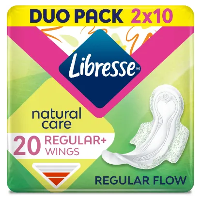 Libresse Regular+ Natural Care szárnyas egészségügyi betét 20 db termékhez kapcsolódó kép