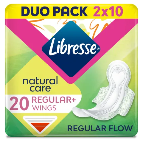 Libresse Regular+ Natural Care szárnyas egészségügyi betét 20 db termékhez kapcsolódó kép