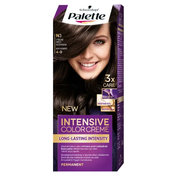Palette Intensive Color Creme tartós hajfesték 4-0 középbarna termékhez kapcsolódó kép