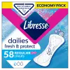 Libresse  Dailies V-Protection & Freshness Regular Deo illatosított tisztasági betét 58 db termékhez kapcsolódó kép