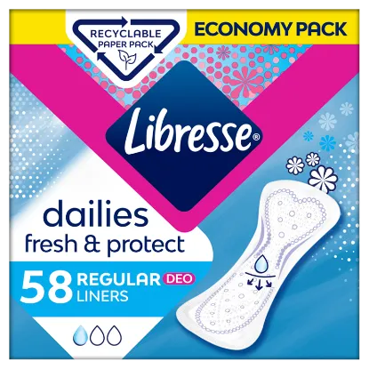 Libresse  Dailies V-Protection & Freshness Regular Deo illatosított tisztasági betét 58 db termékhez kapcsolódó kép