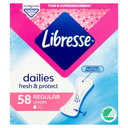 Libresse Dailies V-Protection & Freshness Regular tisztasági betét 58 db termékhez kapcsolódó kép