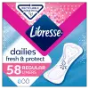 Libresse Dailies V-Protection & Freshness Regular tisztasági betét 58 db termékhez kapcsolódó kép