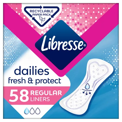 Libresse Dailies V-Protection & Freshness Regular tisztasági betét 58 db termékhez kapcsolódó kép