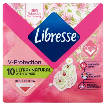 Libresse Ultra+ Natural egészségügyi betét aloe vera kivonattal 10 db termékhez kapcsolódó kép