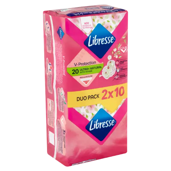 Libresse Ultra+ Natural V-Protection egészségügyi betét aloe vera kivonattal 20 db termékhez kapcsolódó kép