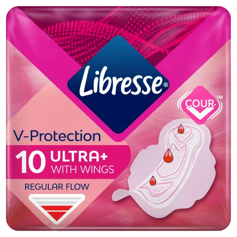 Libresse Ultra+ V-Protection egészségügyi betét 10 db termékhez kapcsolódó kép