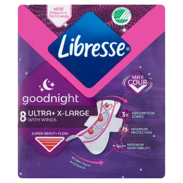 Libresse U.T Goodnight egészségügyi betét 8db termékhez kapcsolódó kép