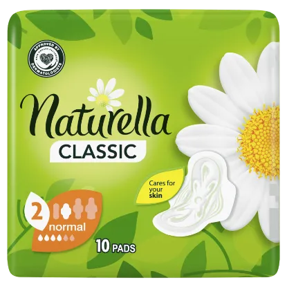 Naturella Classic Normál Camomile Egészségügyi Betét szárnyas betét x10 termékhez kapcsolódó kép