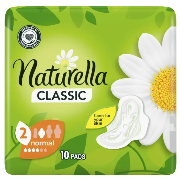 Naturella Classic Normál Camomile Egészségügyi Betét szárnyas betét x10 termékhez kapcsolódó kép