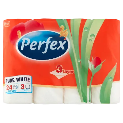 Perfex Pure White toalettpapír 3 rétegű 24 tekercs termékhez kapcsolódó kép