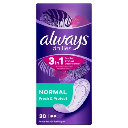 Always Dailies Normal Fresh Protect  Tisztasági Betét, 30 db termékhez kapcsolódó kép