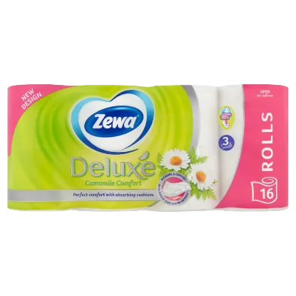 Zewa Deluxe Camomile Comfort toalettpapír 3 rétegű 16 tekercs termékhez kapcsolódó kép