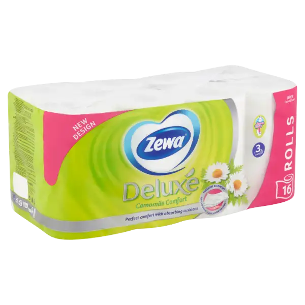 Zewa Deluxe Camomile Comfort toalettpapír 3 rétegű 16 tekercs termékhez kapcsolódó kép