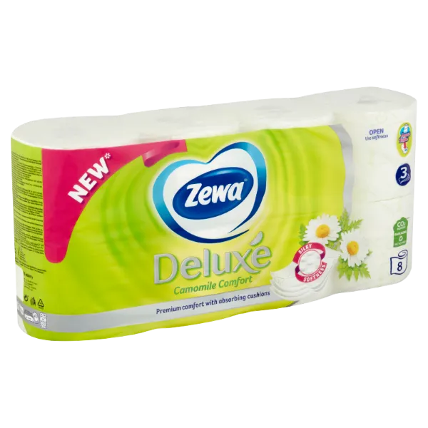 Zewa Deluxe Camomile Comfort toalettpapír 3 rétegű 8 tekercs termékhez kapcsolódó kép