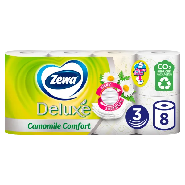 Zewa Deluxe Camomile Comfort toalettpapír 3 rétegű 8 tekercs termékhez kapcsolódó kép