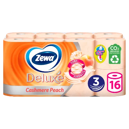 Zewa Deluxe Cashmere Peach toalettpapír 3 rétegű 16 tekercs termékhez kapcsolódó kép