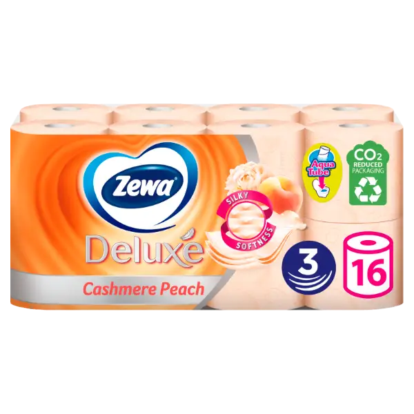 Zewa Deluxe Cashmere Peach toalettpapír 3 rétegű 16 tekercs termékhez kapcsolódó kép