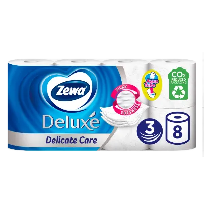 Zewa Deluxe Delicate Care 3 rétegű toalettpapír 8 tekercs termékhez kapcsolódó kép