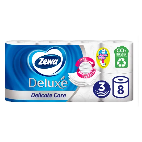 Zewa Deluxe Delicate Care 3 rétegű toalettpapír 8 tekercs termékhez kapcsolódó kép