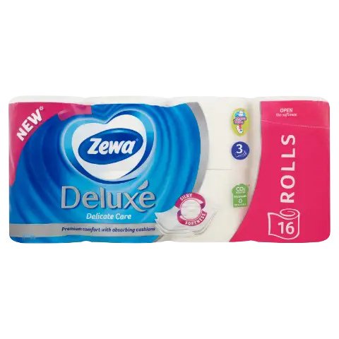 Zewa Deluxe Delicate Care toalettpapír 3 rétegű 16 tekercs termékhez kapcsolódó kép