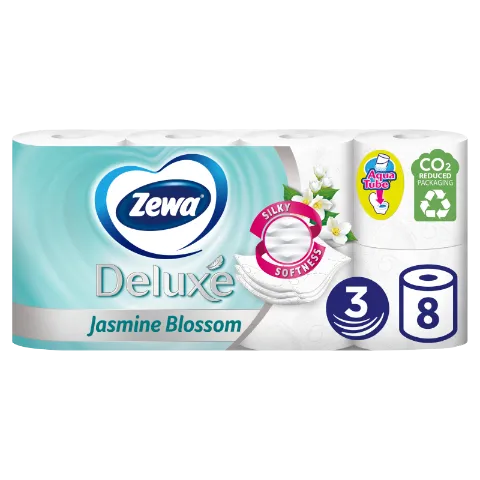 Zewa Deluxe Jasmine Blossom toalettpapír 3 rétegű 8 tekercs termékhez kapcsolódó kép