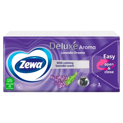 Zewa delux papírzsebkendő lavender 3 rétegű 90db termékhez kapcsolódó kép