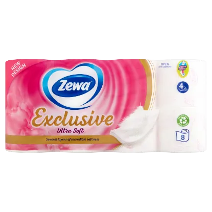 Zewa Exclusive Ultra Soft toalettpapír 4 rétegű 8 tekercs termékhez kapcsolódó kép