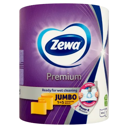 Zewa Premium Jumbo háztartási papírtörlő 3 rétegű 1 tekercs termékhez kapcsolódó kép