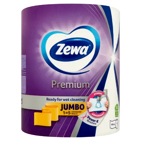 Zewa Premium Jumbo háztartási papírtörlő 3 rétegű 1 tekercs termékhez kapcsolódó kép