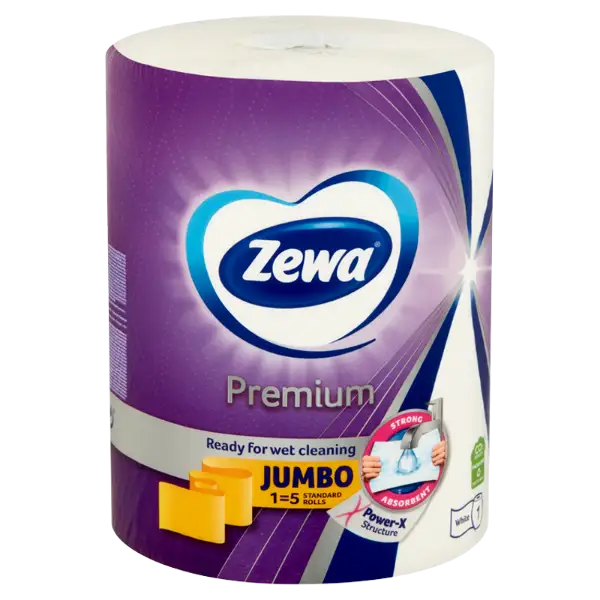 Zewa Premium Jumbo háztartási papírtörlő 3 rétegű 1 tekercs termékhez kapcsolódó kép