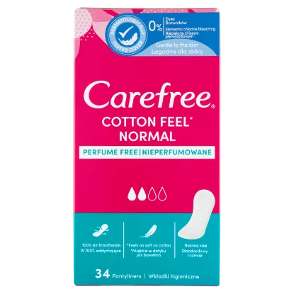 Carefree Cotton Feel Normal illatanyagmentes tisztasági betét 34 db termékhez kapcsolódó kép