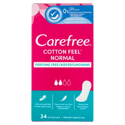 Carefree Cotton Feel Normal illatanyagmentes tisztasági betét 34 db termékhez kapcsolódó kép
