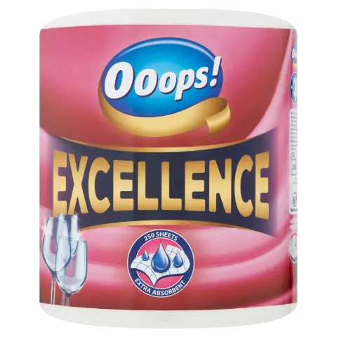 Ooops! Excellence háztartási papírtörlő 3 rétegű 1 tekercs termékhez kapcsolódó kép