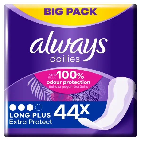 Always Dailies Extra Protect Long Plus Tisztasági Betét, 44 db termékhez kapcsolódó kép